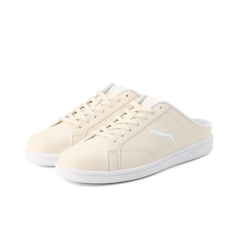 PUMA Smash Cat Sl Anti Slip Wear Resistant Low Top Skateboard Shoes Unisex Ecru-2