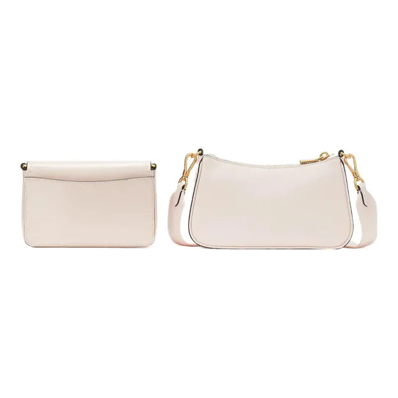 Kate Spade Patent Leather With Cross Grain Leather Combo Bag, Shoulder Bag, Crossbody Bag Regular Women's Pink-3