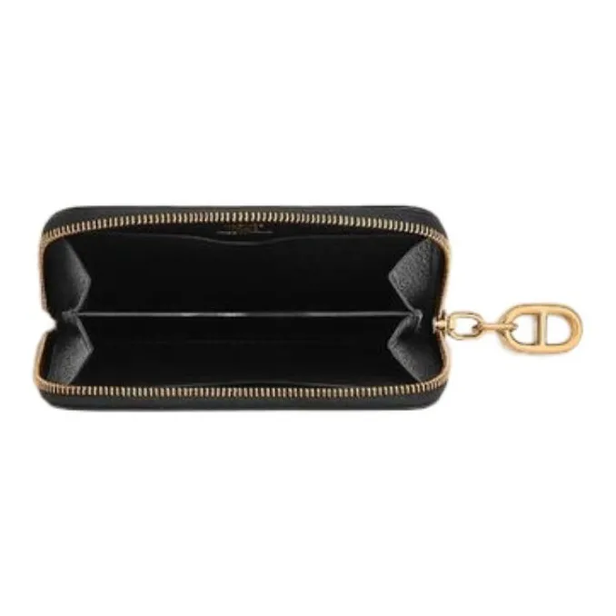 HERMES Evergrain Calfskin Card Holder Wallet Men's 89 Noir Black-1
