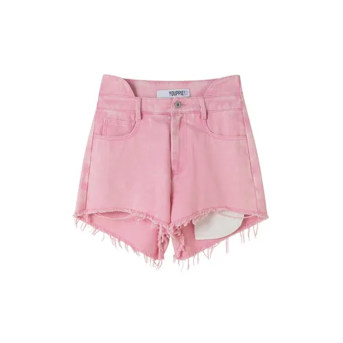 Youppiestaywithme Denim Shorts Women's Pink