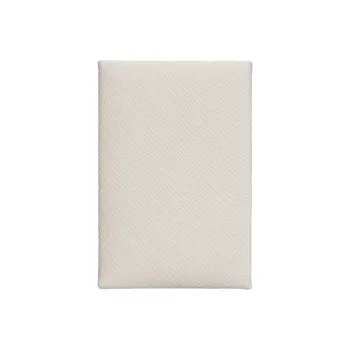 HERMES Calvi Epsom Calfskin Card Holder Women's Light Gray