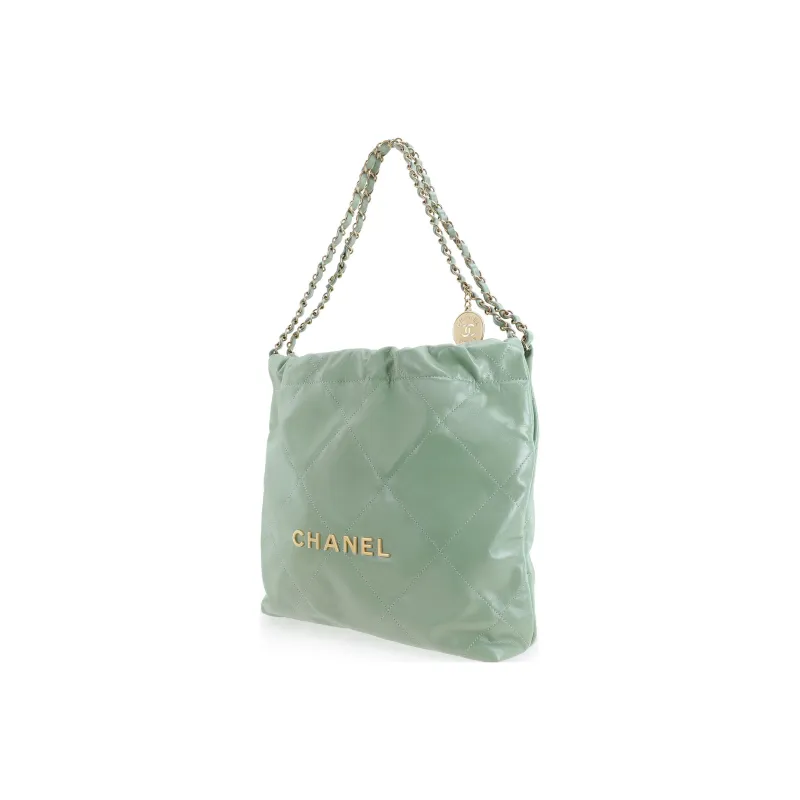 CHANEL 22Bag Bright Calfskin Tote Bag, Shopping Bag, Handbag, Shoulder Bag Trumpets Women's Green-1