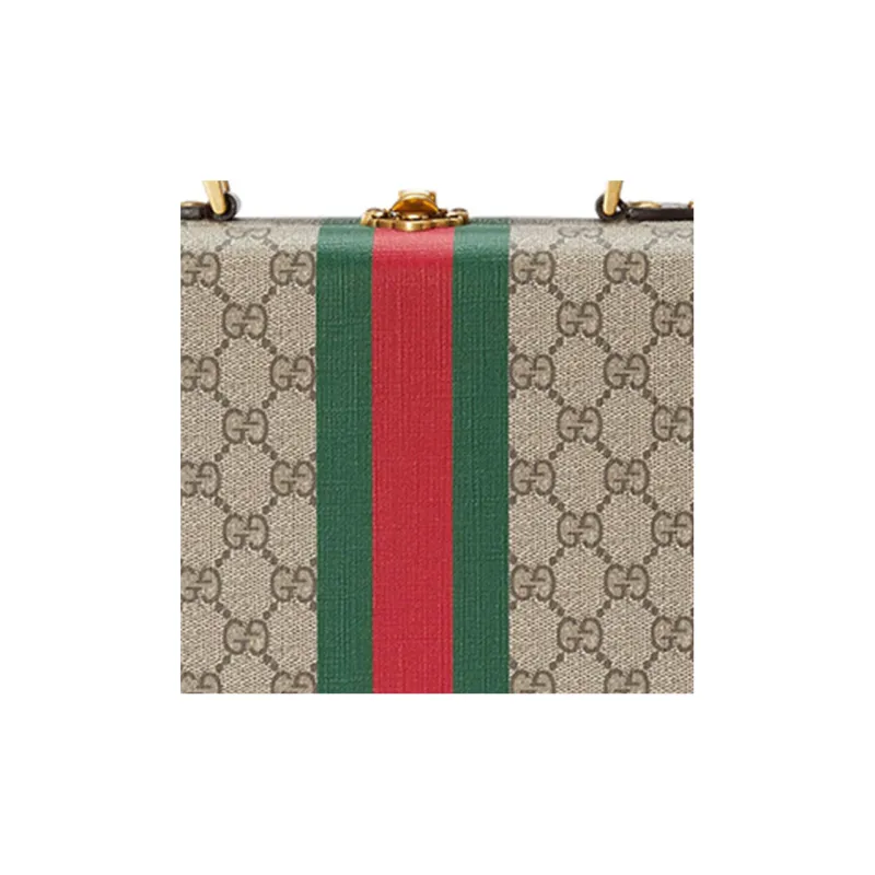 GUCCI Canvas With Leather Shoulder Bag, Crossbody Bag, Handbag Tubas Women's Brown-7