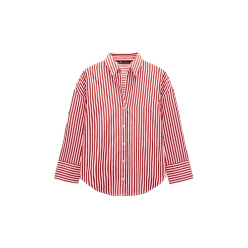 ZARA Shirts Women's Red/White