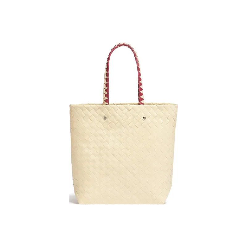 MARNI Polyester Basket Bag Handbag Small Size Women's Natural/Green/Pink-2