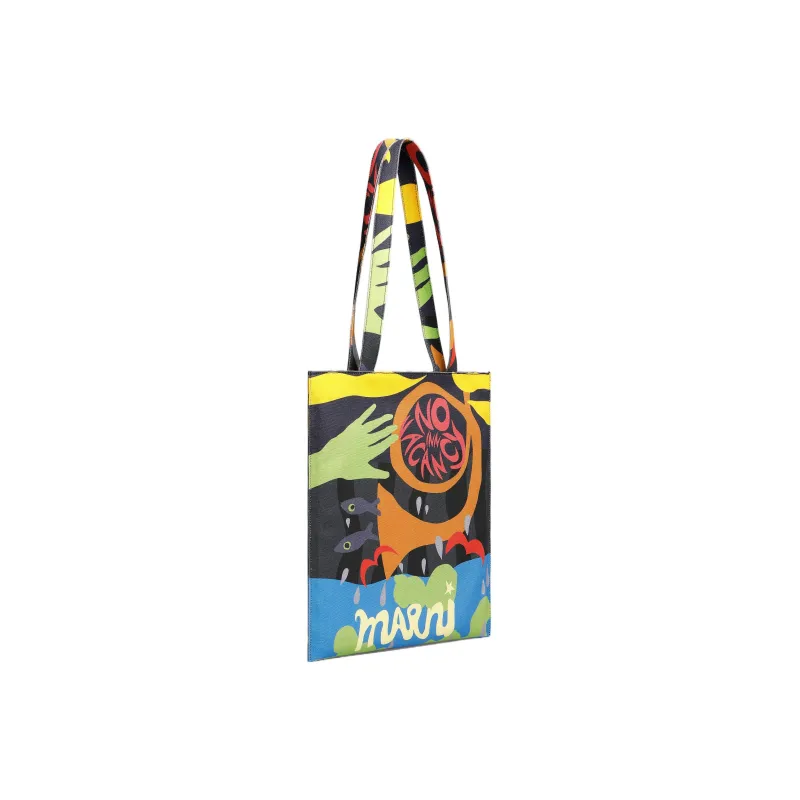 MARNI X No Vacancy Inn Graphic Tote Bag-2