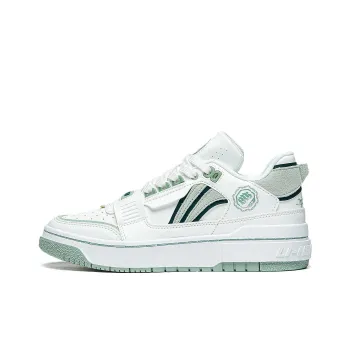 LiNing Badfive Bad Five Anti Slip Wear Resistant Low Top Vintage Basketball Culture Skateboard Shoes Men's White Green