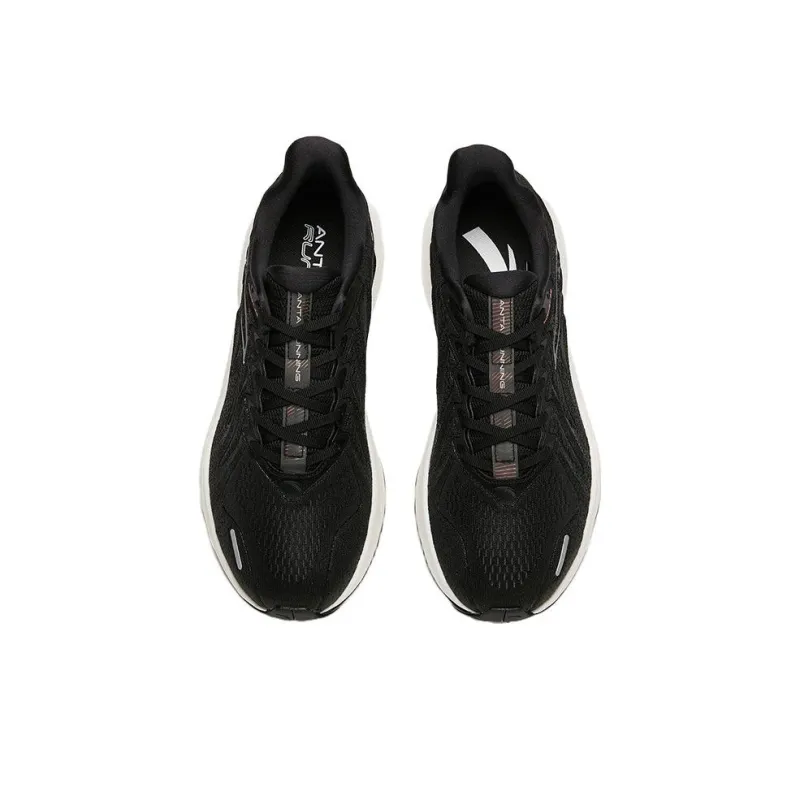 Anta Anti Slip Wear Resistant Low Top Running Shoes Men's Black Gray-2