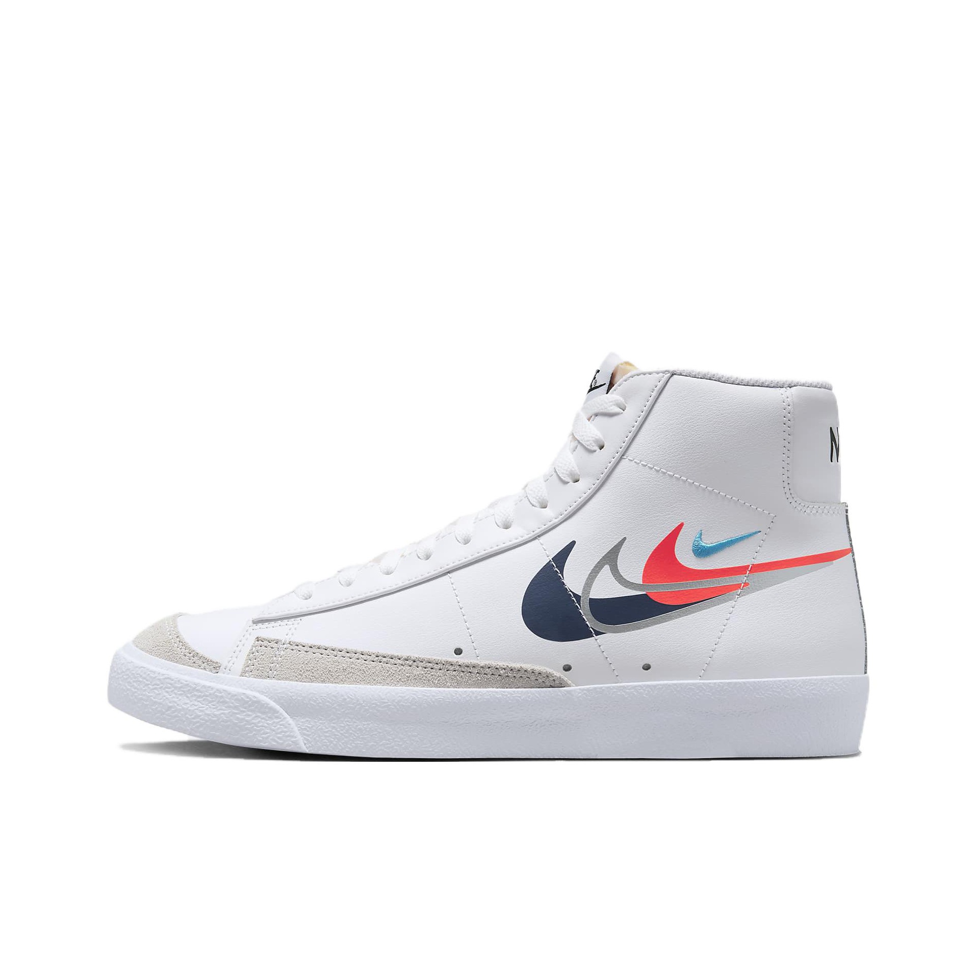 Nike blazer white black swoosh best sale