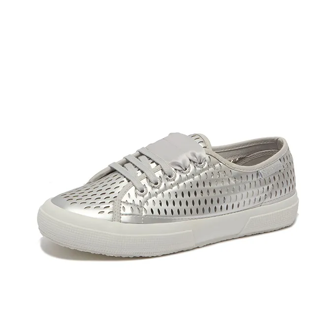 SUPERGA Low-Top Skateboard Shoes Women's Silver-2