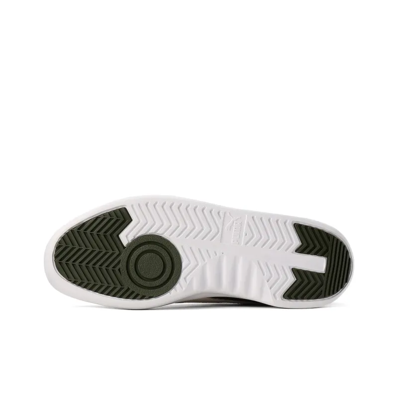 PUMA California Lwt Anti Slip Wear Resistant Low Top Skateboard Shoes Women's Green White-4