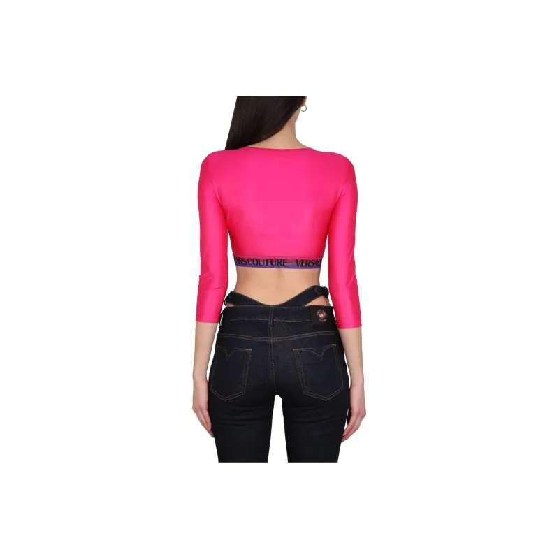 VERSACE JEANS COUTURE Crewneck Cropped Top-1