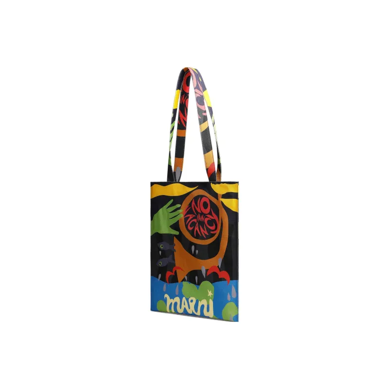 MARNI X No Vacancy Inn Graphic Tote Bag-1