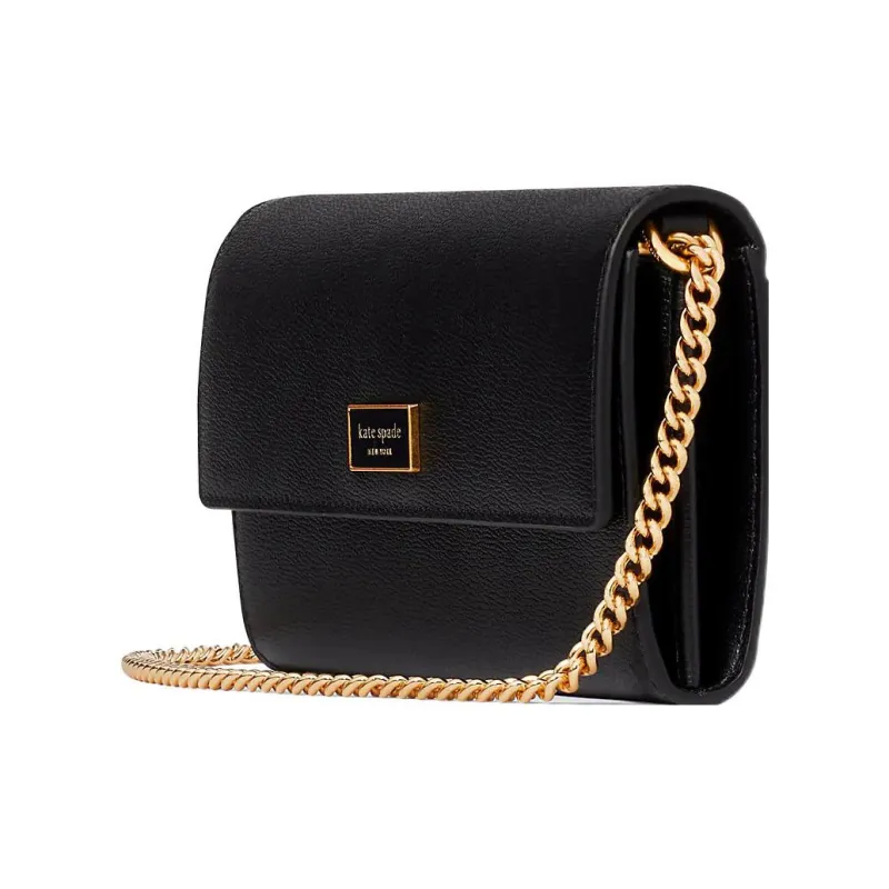 Kate Spade Katy Leather Baguette Bag Shoulder Bag Crossbody Bag Small Size Women's Black-1