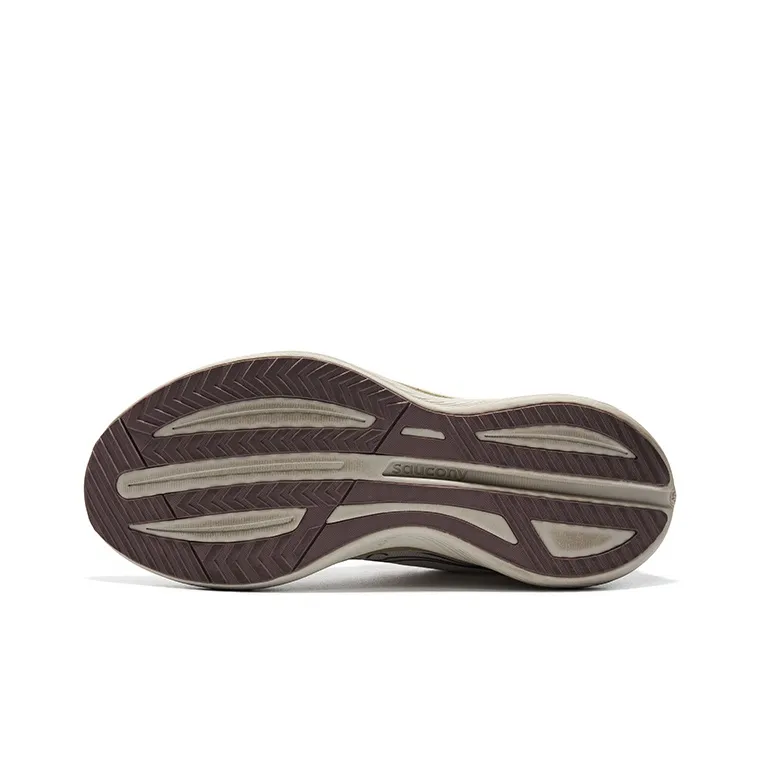 Saucony Tide Cushioning Wear Resistant Low Top Running Shoes Unisex Beige Coffee-4