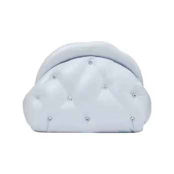 Kate Spade Briar Lane Sheepskin Irregular-Shaped Bag Clutch Large Size Women's Light Blue