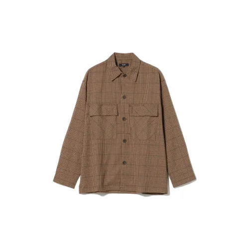 Beams Shirts Men Brown