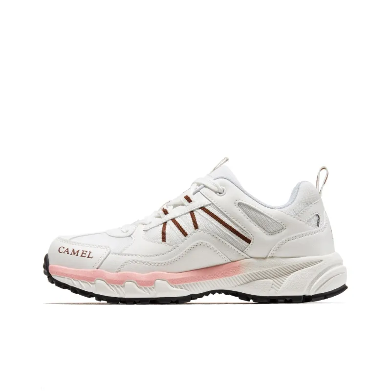 CAMEL Panlong 2.0 Mesh Waterproof Low Top Casual Shoes Women's White Pink Black-0
