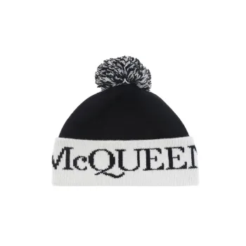 Alexander McQueen Beanies Women's Black/White