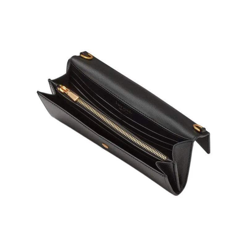 Kate Spade Katy Leather Baguette Bag Shoulder Bag Crossbody Bag Small Size Women's Black-2