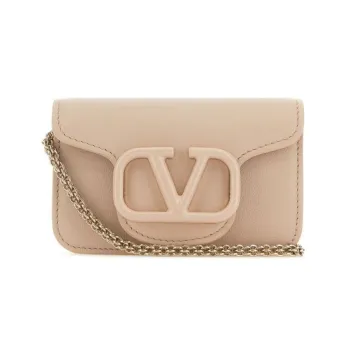 Valentino Locò Cow Leather Messenger Bag Shoulder Bag Crossbody Bag Mini Women's Pink