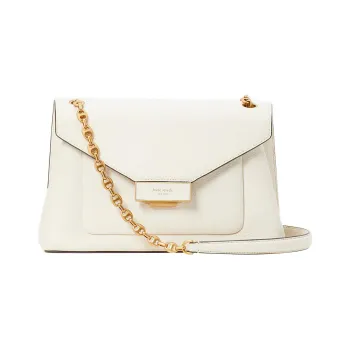 Kate Spade Leather Messenger Bag, Crossbody Bag, Shoulder Bag Women's Cream White