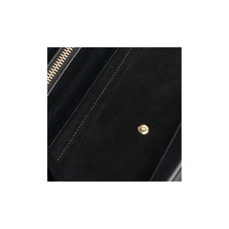 FERRAGAMO Studio Cow Leather Handbag Medium Size Women's Black-5