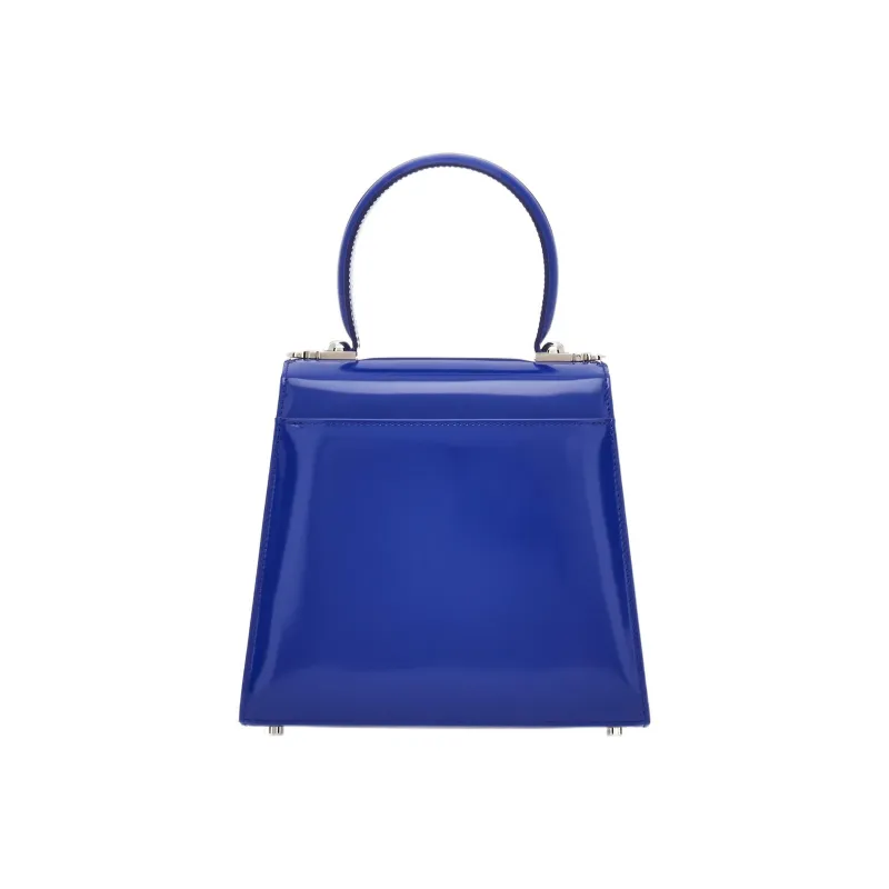 FERRAGAMO Cow Leather Messenger Bag Shoulder Bag Crossbody Bag Handbag Small Size Women's Blue-1