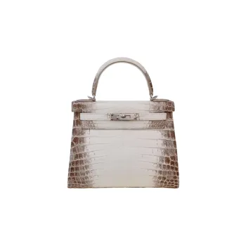 HERMES Kelly Matte Crocodile Leather Kelly Bag Handbag Women's Beige
