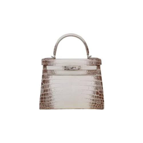 HERMES Kelly Matte Crocodile Leather Kelly Bag Handbag Women's Beige