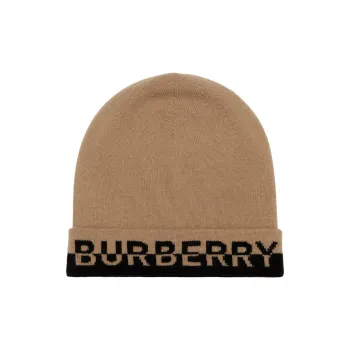 Burberry Embroidered Logo Knitted Beanie