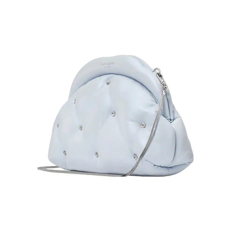 Kate Spade Briar Lane Sheepskin Irregular-Shaped Bag Clutch Large Size Women's Light Blue-1