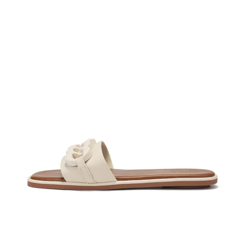 OMS Slide Slippers Women's Black/Beige-6