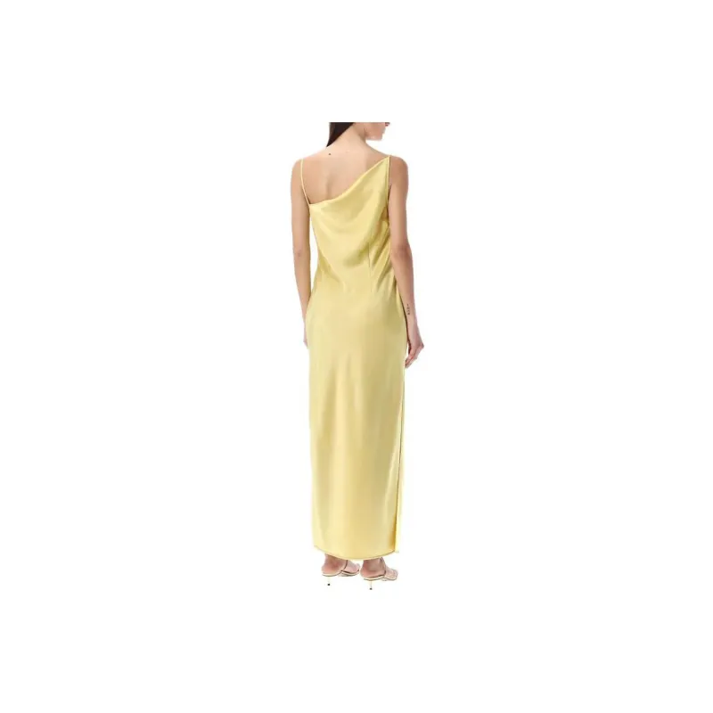 NANUSHKA Asymmetric Draped Satin Dress-1