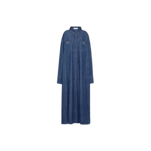 Valentino Long-Sleeved Dresses Women's Blue