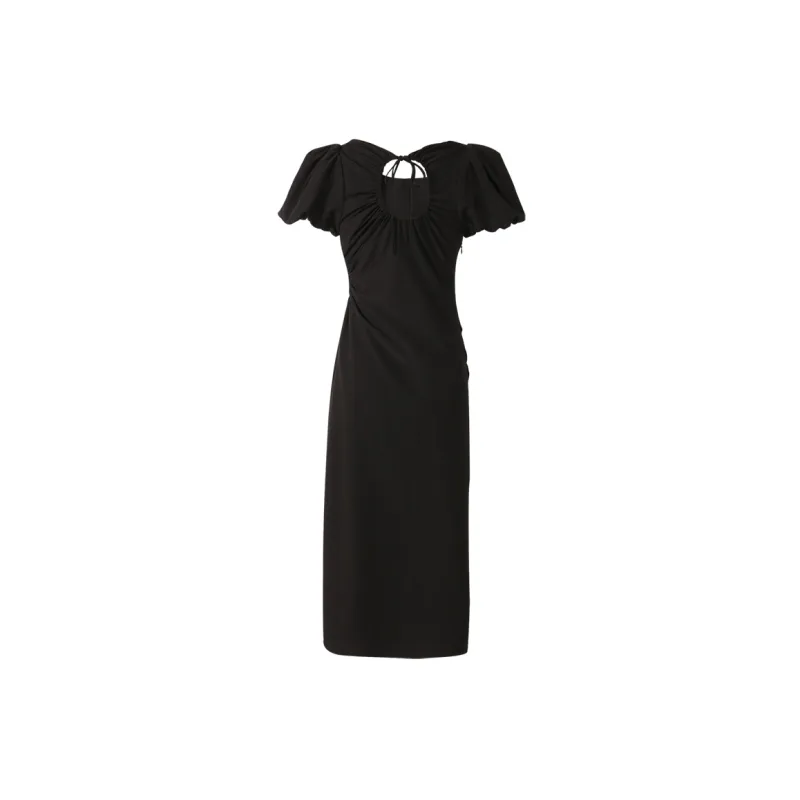 YESWOMEN Short Sleeved Dresses Women's Black-1