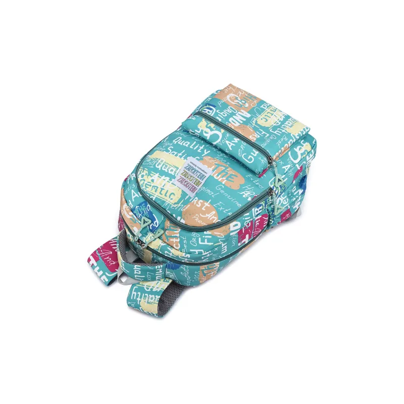NOMK Nylon Canvas Portable Backpack Unisex Multicolor-4
