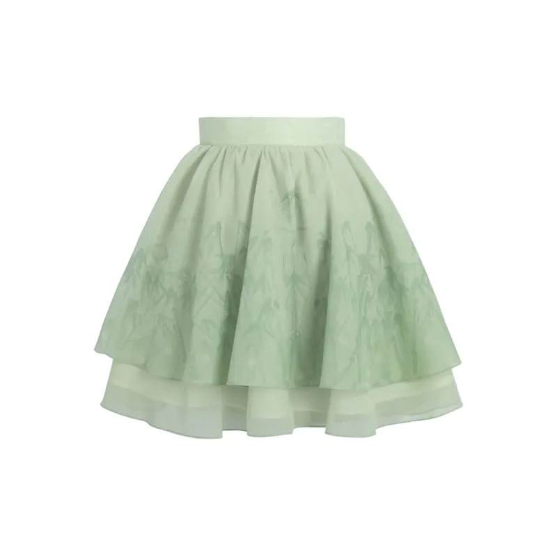 SNBL Casual Short Skirts Women's Green-1