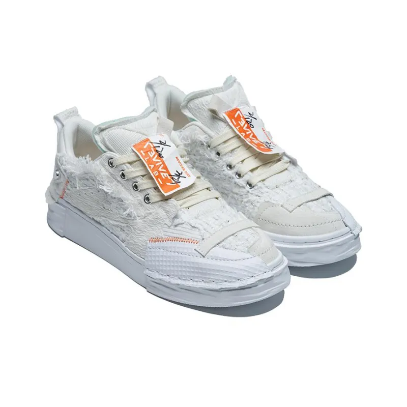 REVIVER LAB Series 045 Skateboard Shoes Unisex Low Top Milkshake White-2