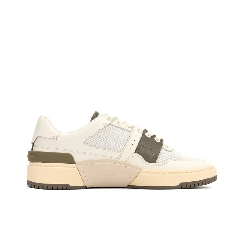FOOT INDUSTRY Skateboard Shoes Unisex Low Top Ecru/Olive Green-1