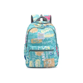 NOMK Nylon Canvas Portable Backpack Unisex Multicolor