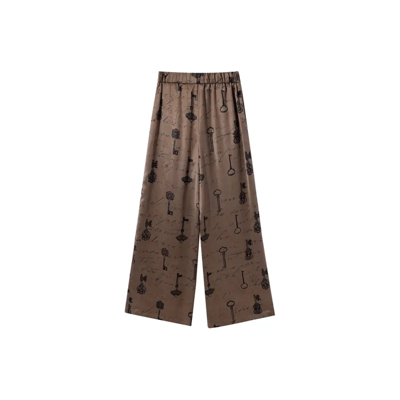 Ouyang Casual Pants Women's Brown-1
