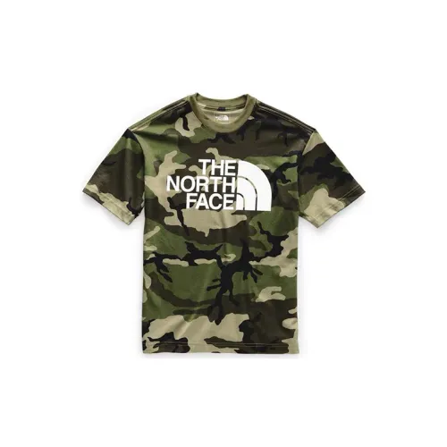 THE NORTH FACE T-Shirts Women's Green Camouflage