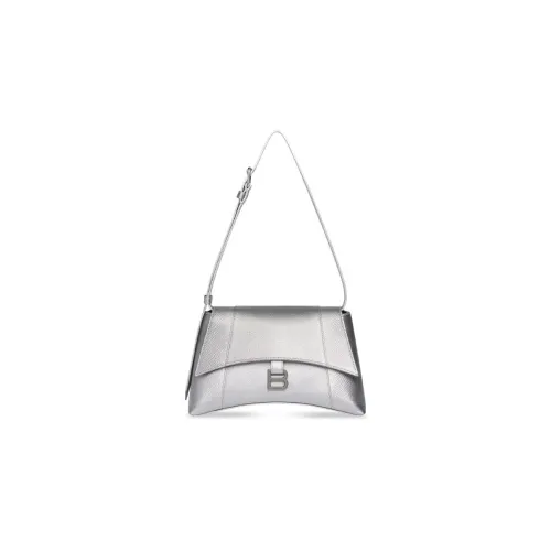 Balenciaga Downtown Cow Leather Portable Crossbody Bag, Shoulder Bag Women's Silver
