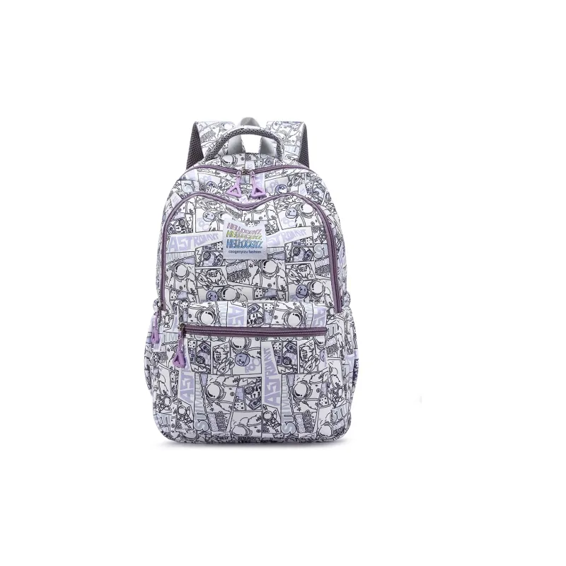 NOMK Nylon Canvas Portable Backpack Unisex Multicolor-13