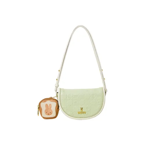 Miffy PU Saddle Bag, Crossbody Bag, Shoulder Bag Women's Green/White