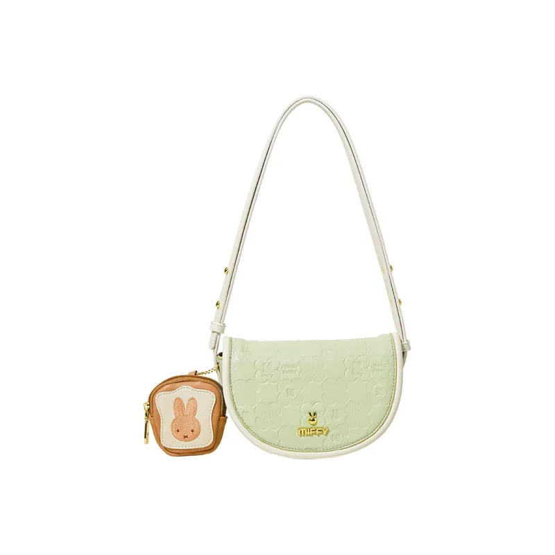 Miffy PU Saddle Bag, Crossbody Bag, Shoulder Bag Women's Green/White-0