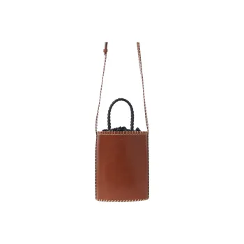 Chloe LOUELA Calfskin Combined With Lambskin Bucket Bag Handbag Shoulder Bag Crossbody Bag Small Size Women's Tan