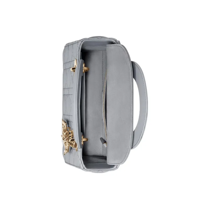 DIOR Lady DiorMy ABCDior Lambskin Shoulder Bag Crossbody Bag Handbag Small Size Women's Ethereal Gray-3