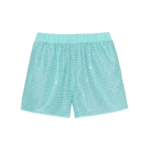 Self-portrait Casual Shorts Women's Mint Green